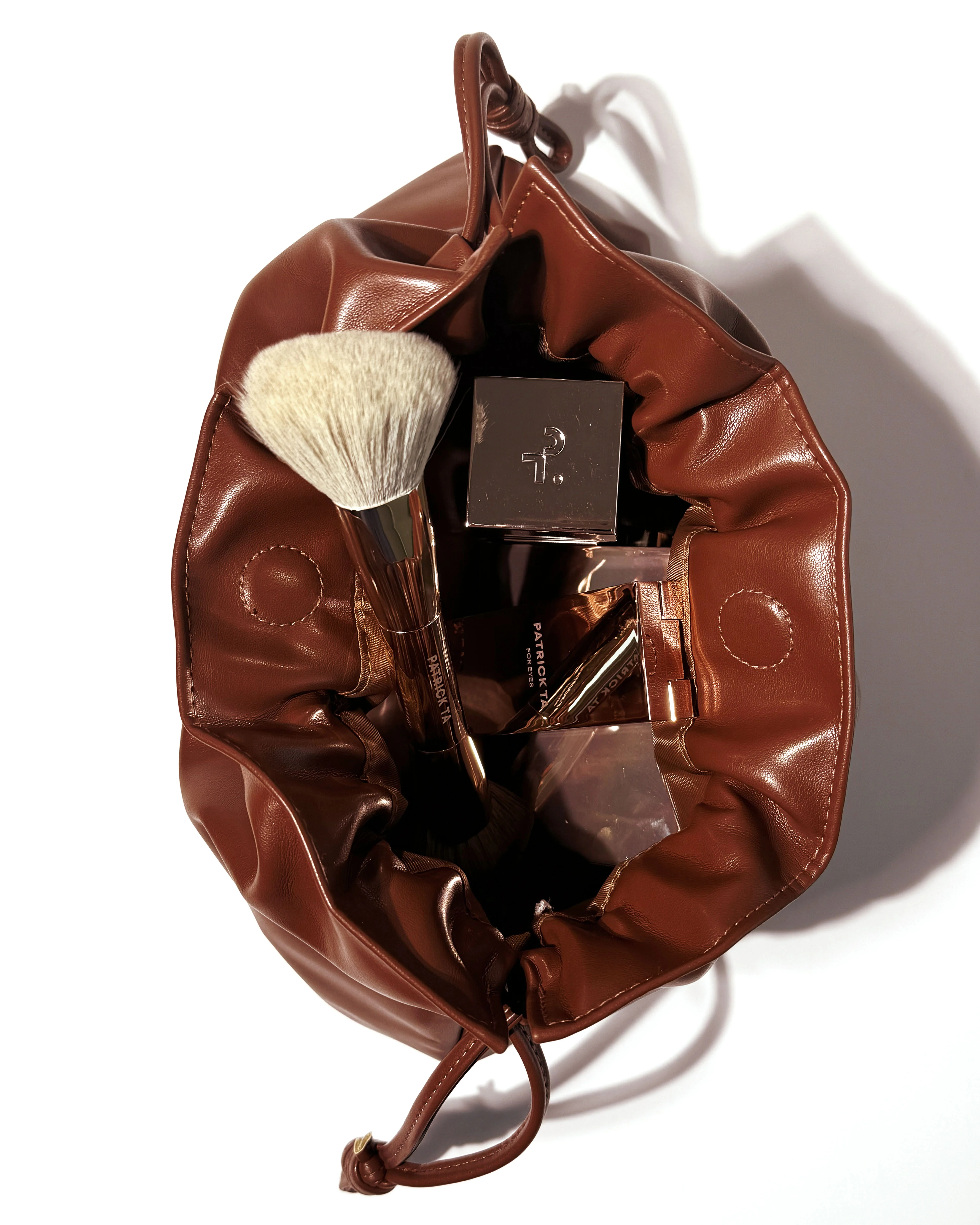 The Elevated Beauty Bag In Brown - Image 4
