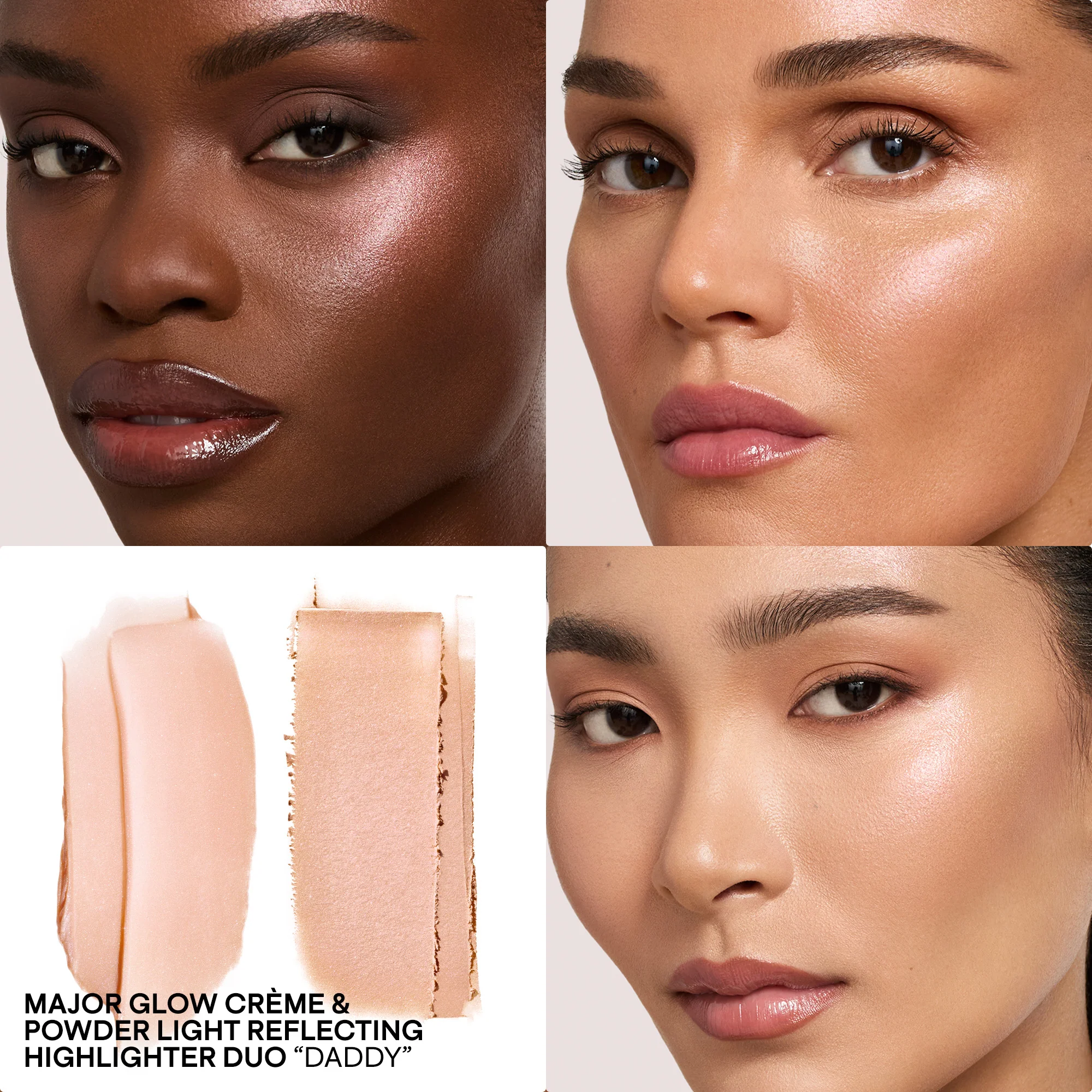Major Glow Crème & Powder Light Reflecting Translucent Highlighter Duo - Image 17